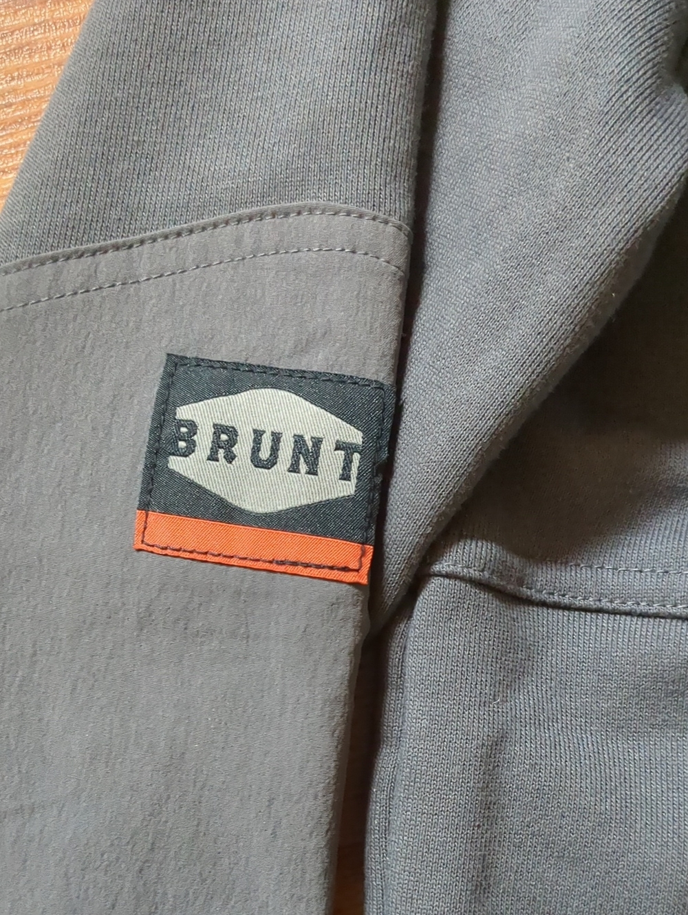 NWOT BRUNT Workwear Heavy Duty Pullover Hoodie Sweatshirt Gray Size M - Picture 4 of 7